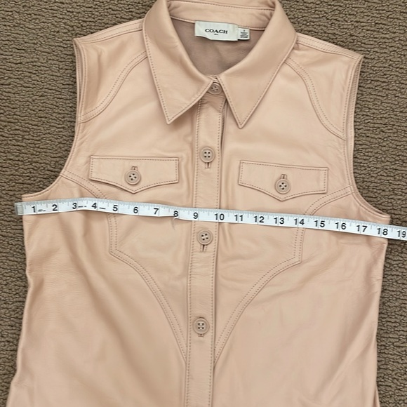 Coach Lamb Leather Vest - Blush Pink - Picture 6 of 6